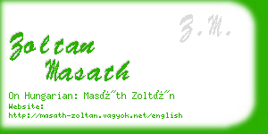 zoltan masath business card